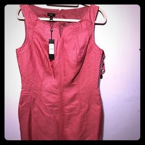 Talbots Sheath dress NWT pink size 12 cotton silk
